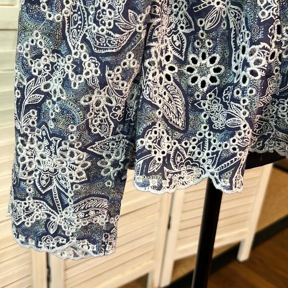 Free People Anissa Eyelete Boho Bed Jacket XS - Picture 5 of 12